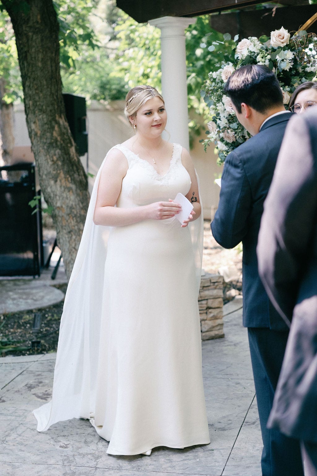 Grace and Miles wedding at Eldredge Manor, the vows
