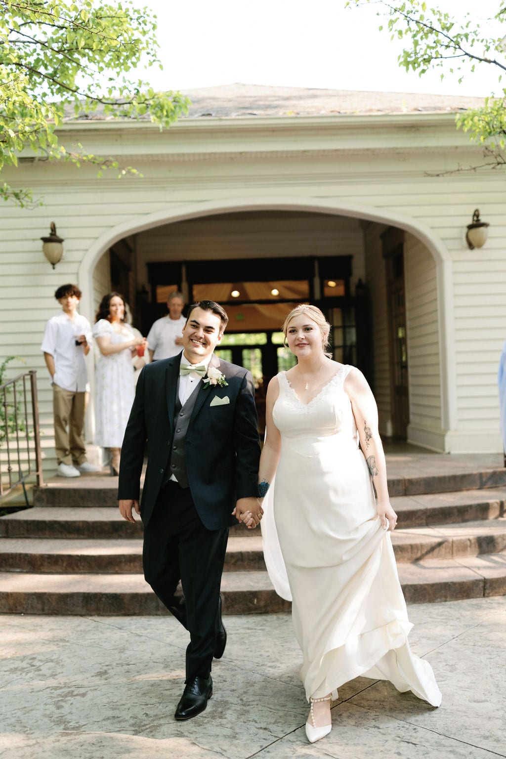 Grace and Miles wedding at Eldredge Manor, the couple at the estate