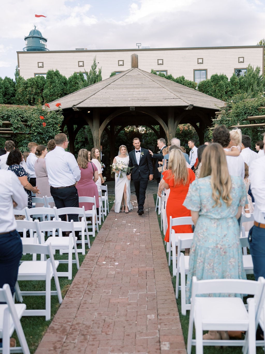 Joe and Holly wedding, the ceremony under the gazebo at Thanksgiving Point