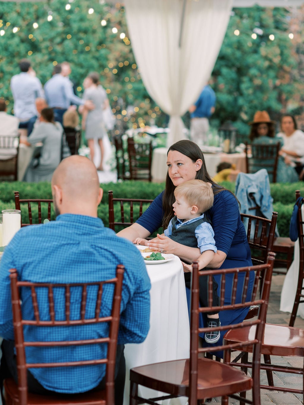 Joe and Holly wedding, the reception tables at Thanksgiving Point