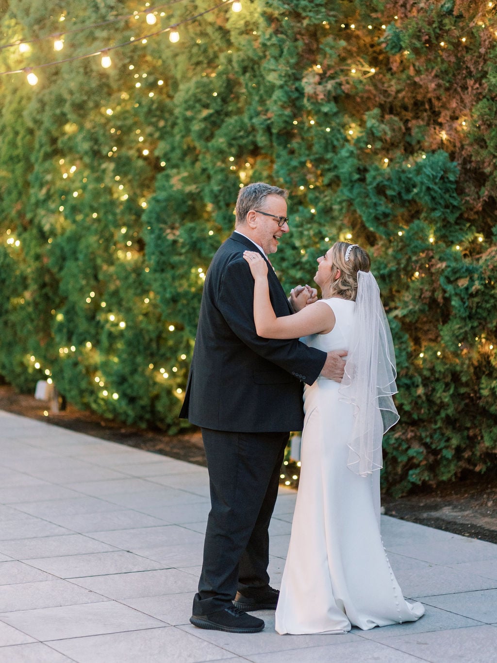 Joe and Holly wedding, a first dance under the lights at Thanksgiving Point