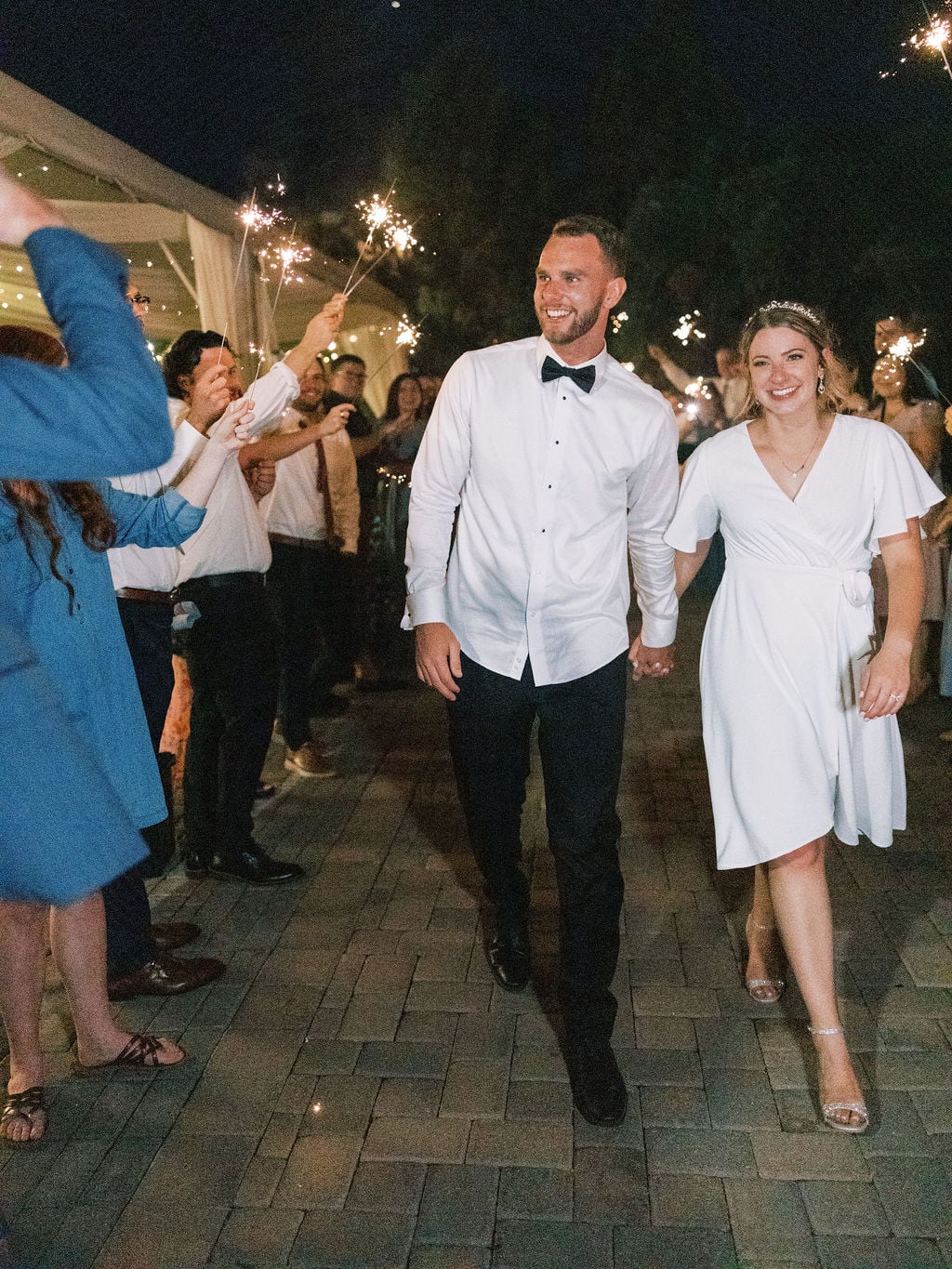Joe and Holly wedding, the sparkler exit at Thanksgiving Point