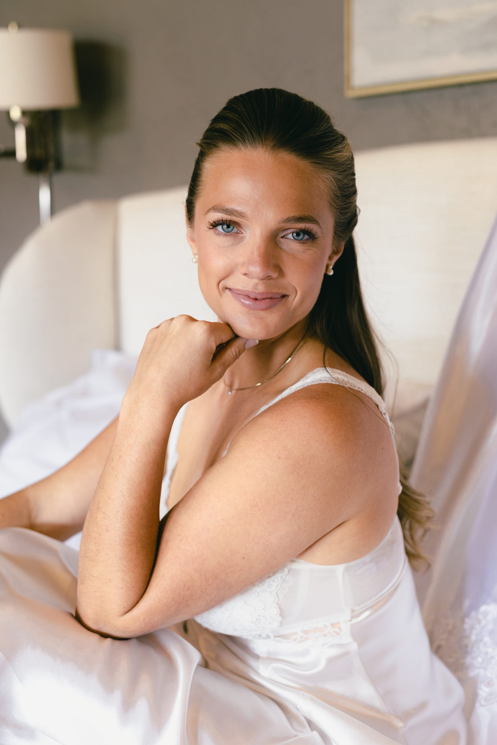 Kyle and Marita wedding at Bellissimo Gardens, the bride before the ceremony