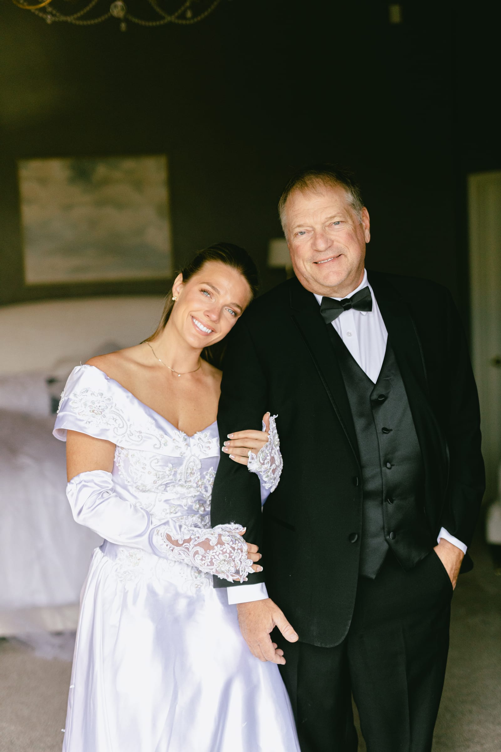 Kyle and Marita wedding at Bellissimo Gardens, the bride with her father