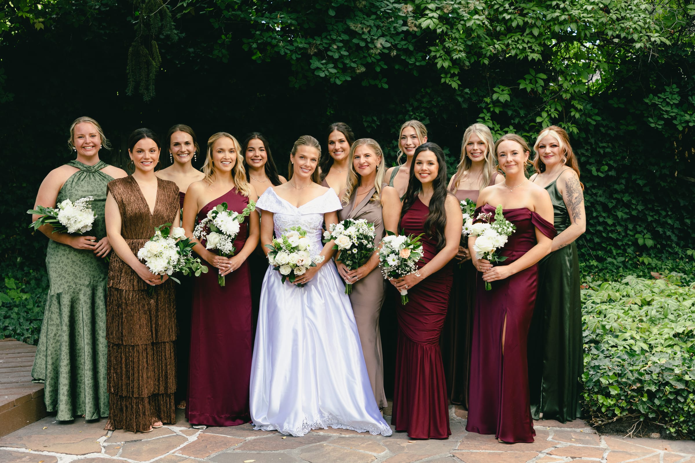 Kyle and Marita wedding at Bellissimo Gardens, the wedding party