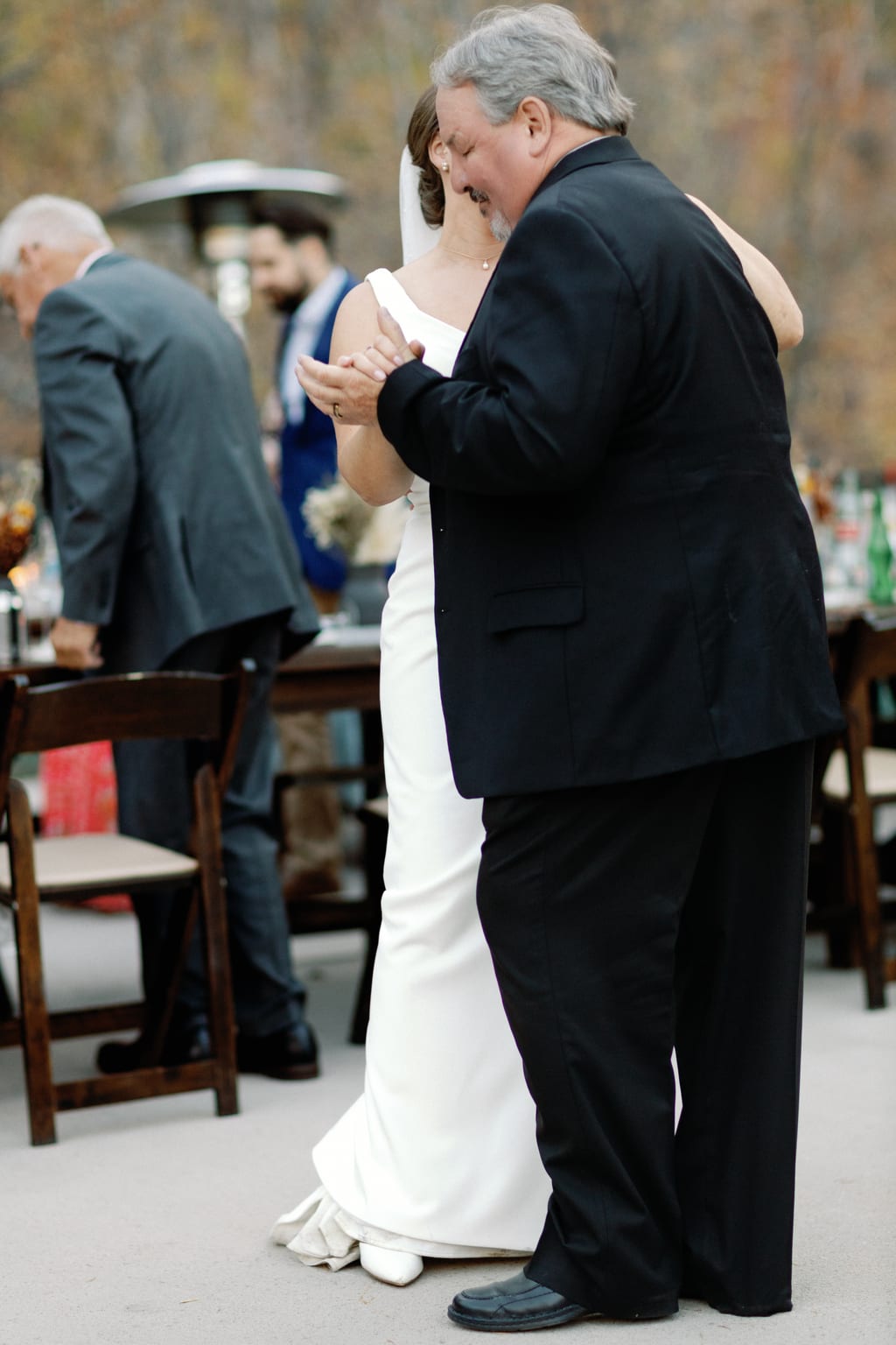 The father-daughter dance in the evening light, Sundance mountain wedding