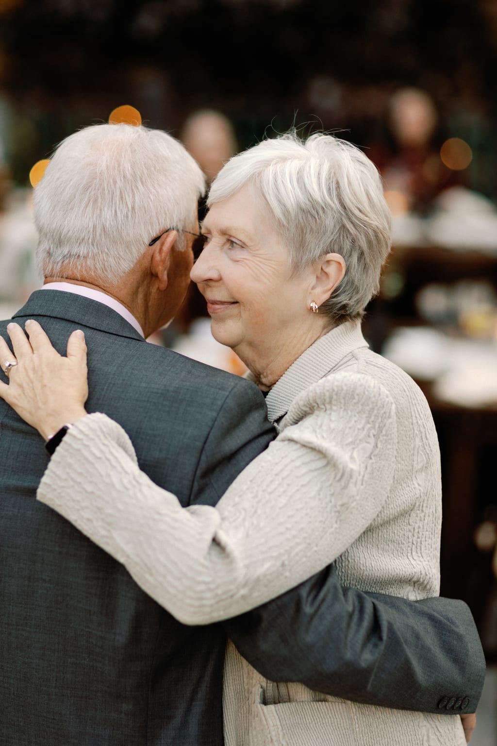 Grandparents dancing at the reception, private Sundance residence